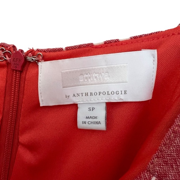 Anthropologie Tank Wide Leg Jumpsuit Red White Small Petite Contemporary Beach - Picture 3 of 5